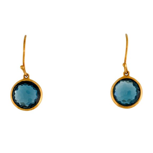 IPPOLITA 18K 750YELLOW GOLD TOPAZ DROP EARRINGS